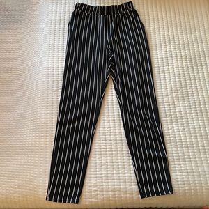 Black and White Striped Pants